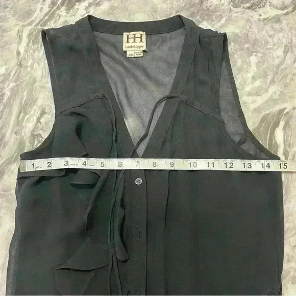 Haute Hippie Silk Sheer Maxi Dress Size XS Black Party Cocktail Elegant - Picture 13 of 15